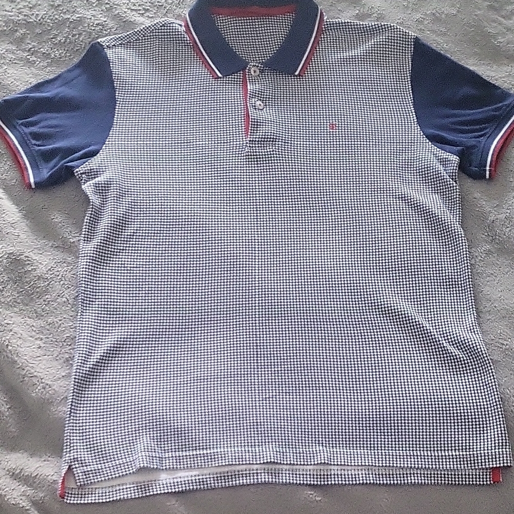 Carolina Herrera Navy and White Polo Shirt